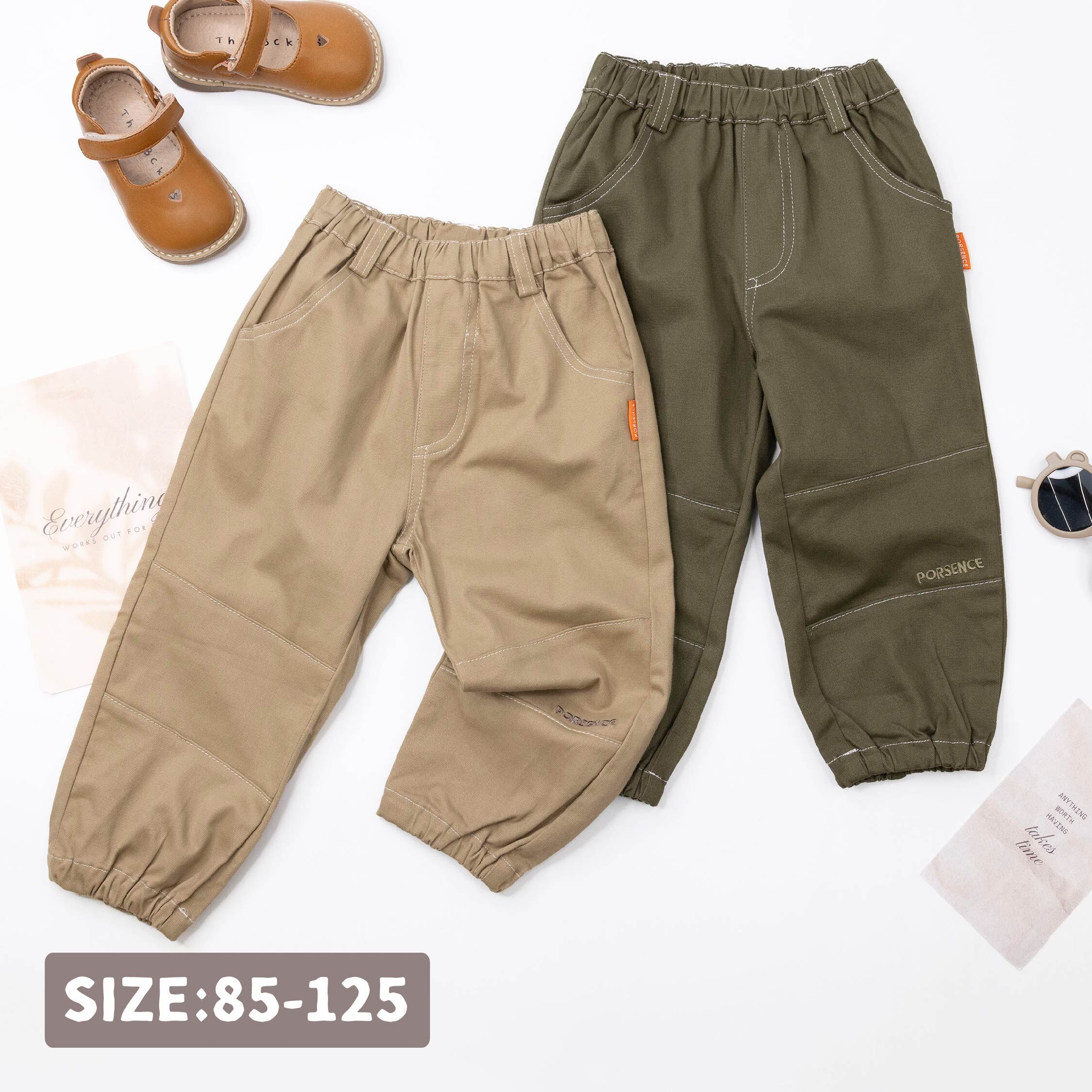 波紳士【22533】質感品牌字母刺繡縮口褲＊二色