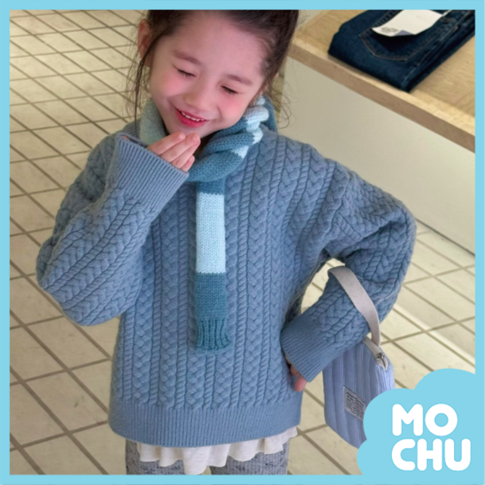 粗麻花辮針織上衣(二色)