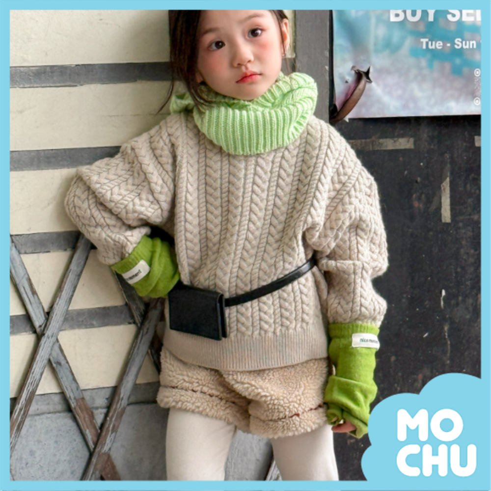 粗麻花辮針織上衣(二色)