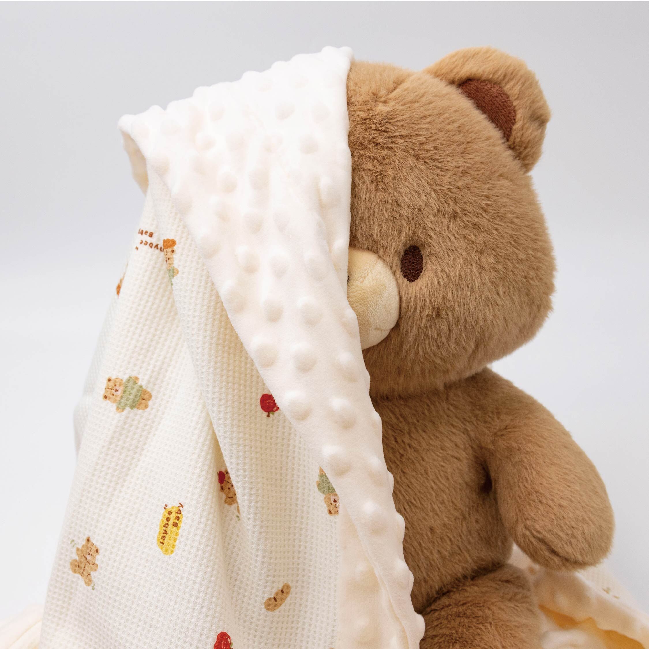 【JB0522】MIT原創蘋安小熊華夫格魔粒毯