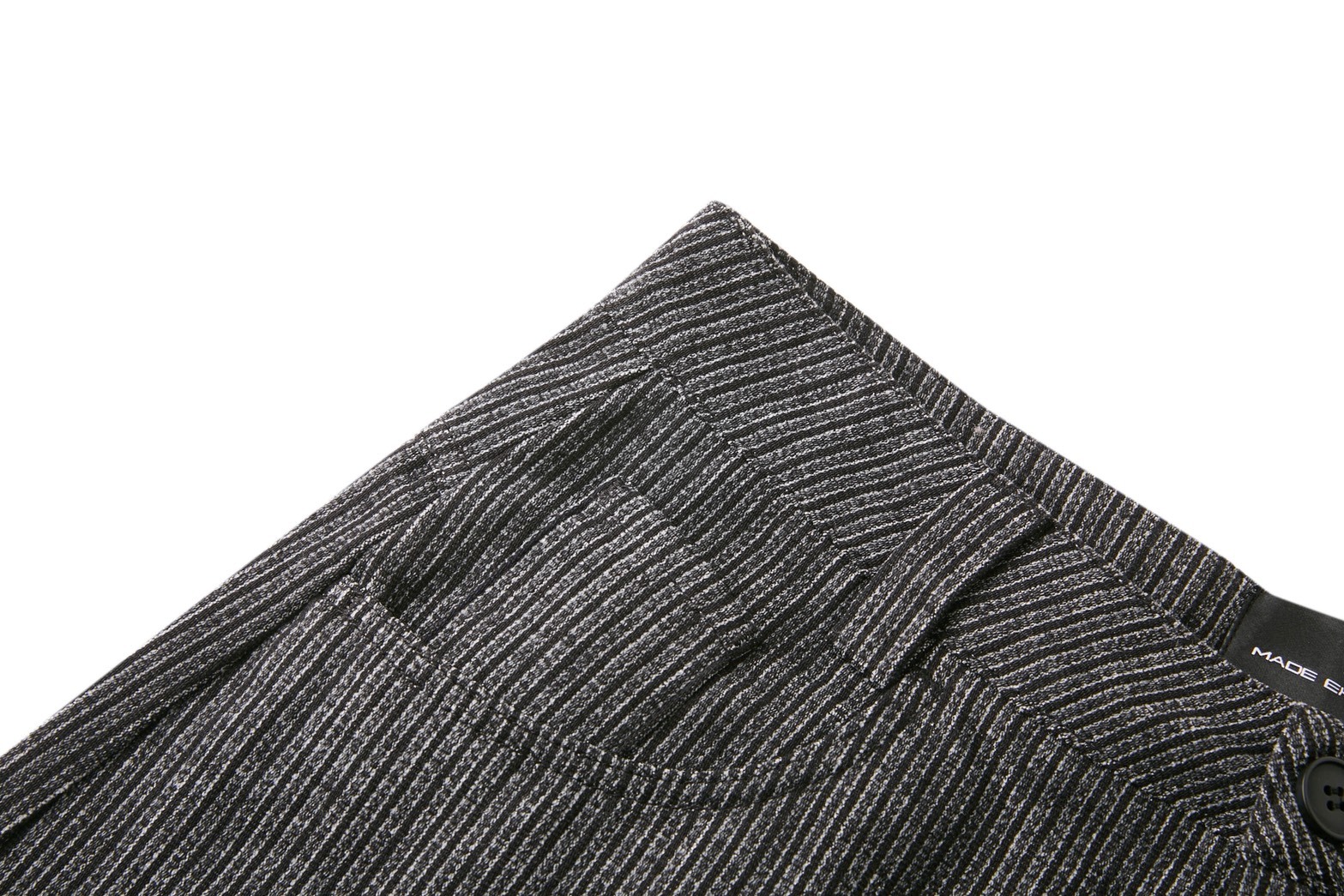 FU 泡泡紗 小格紋 彎刀版型 #休閒褲