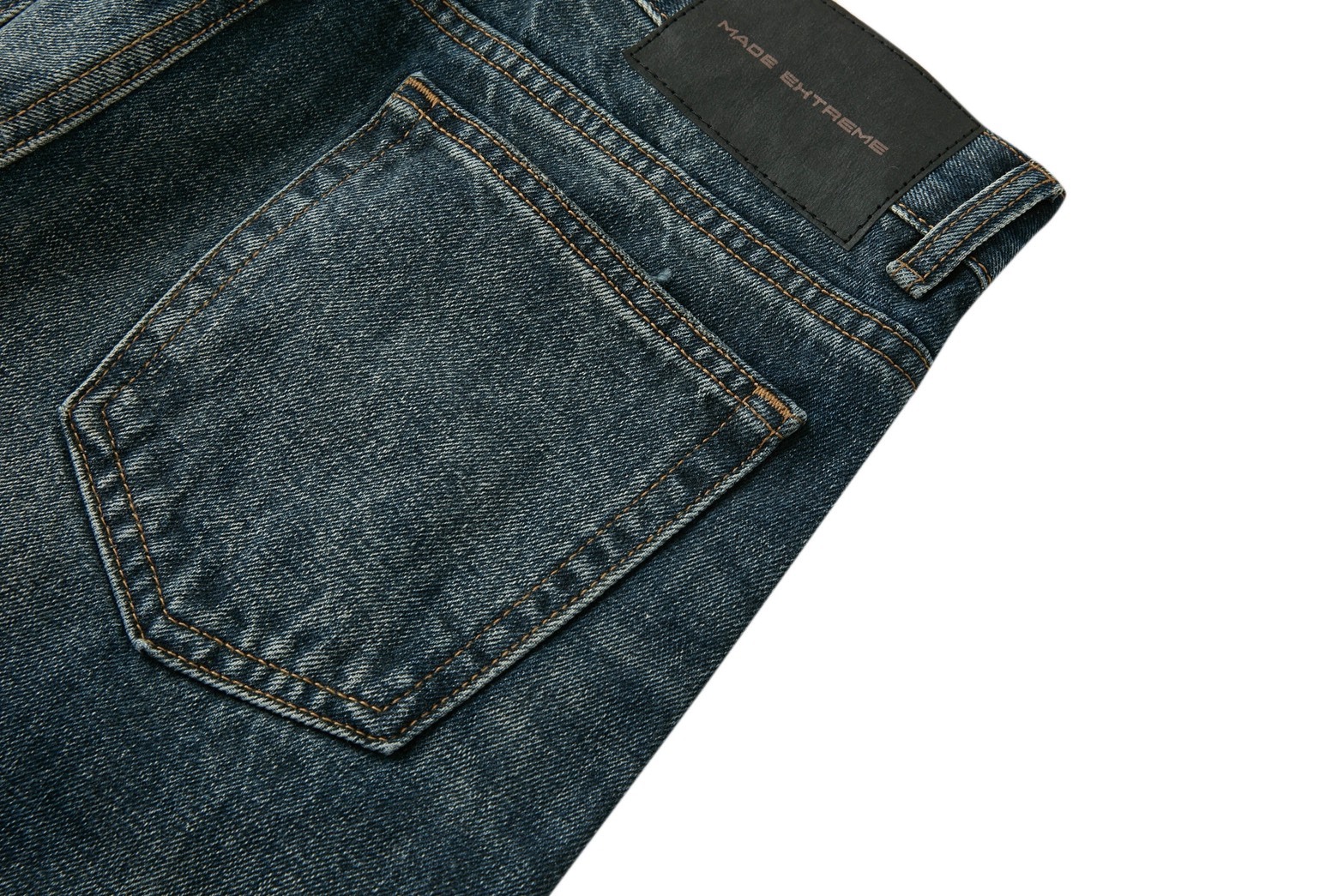 FU 水洗做舊 弧形 垂感 #牛仔褲