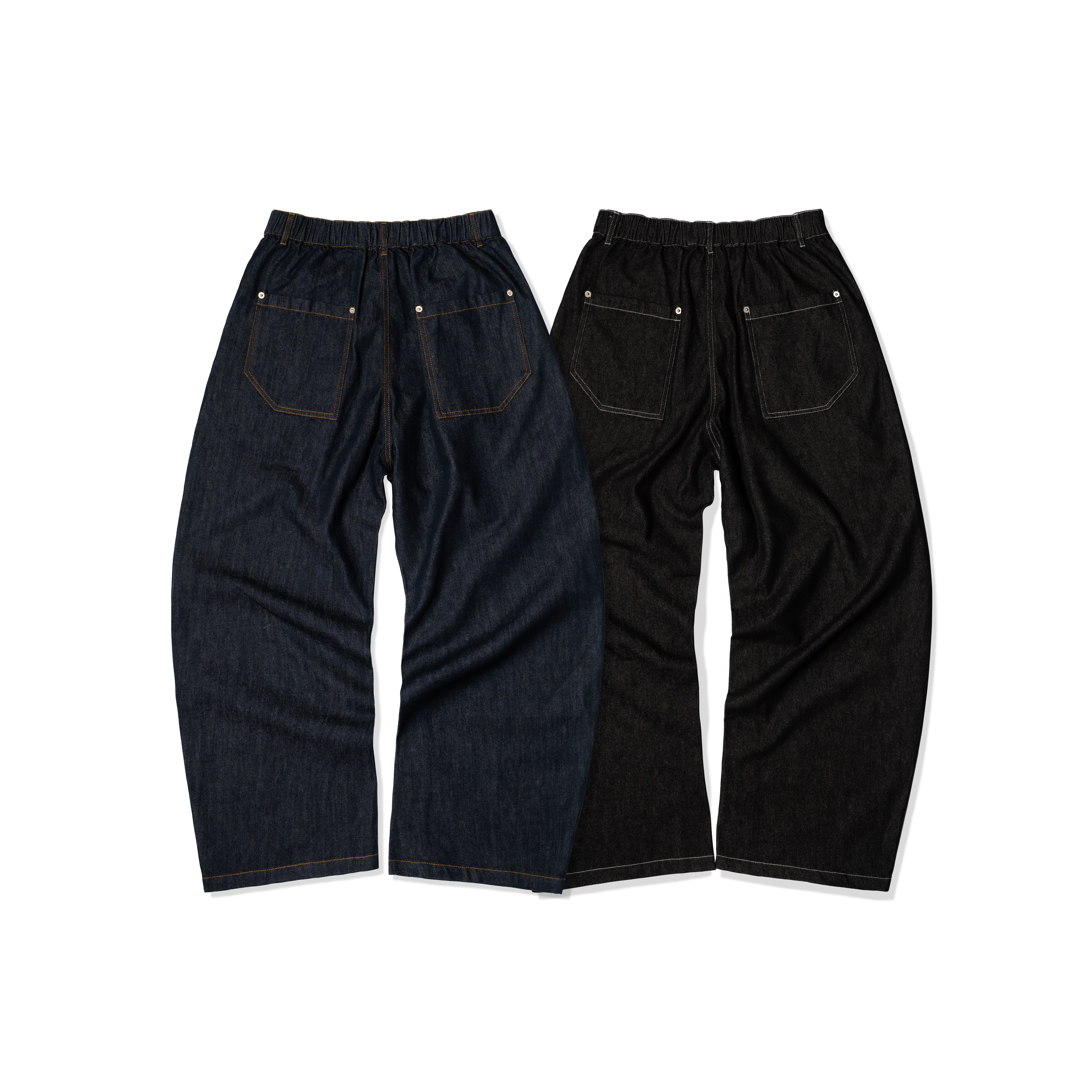 Ordinary 原色單寧弧度牛仔褲