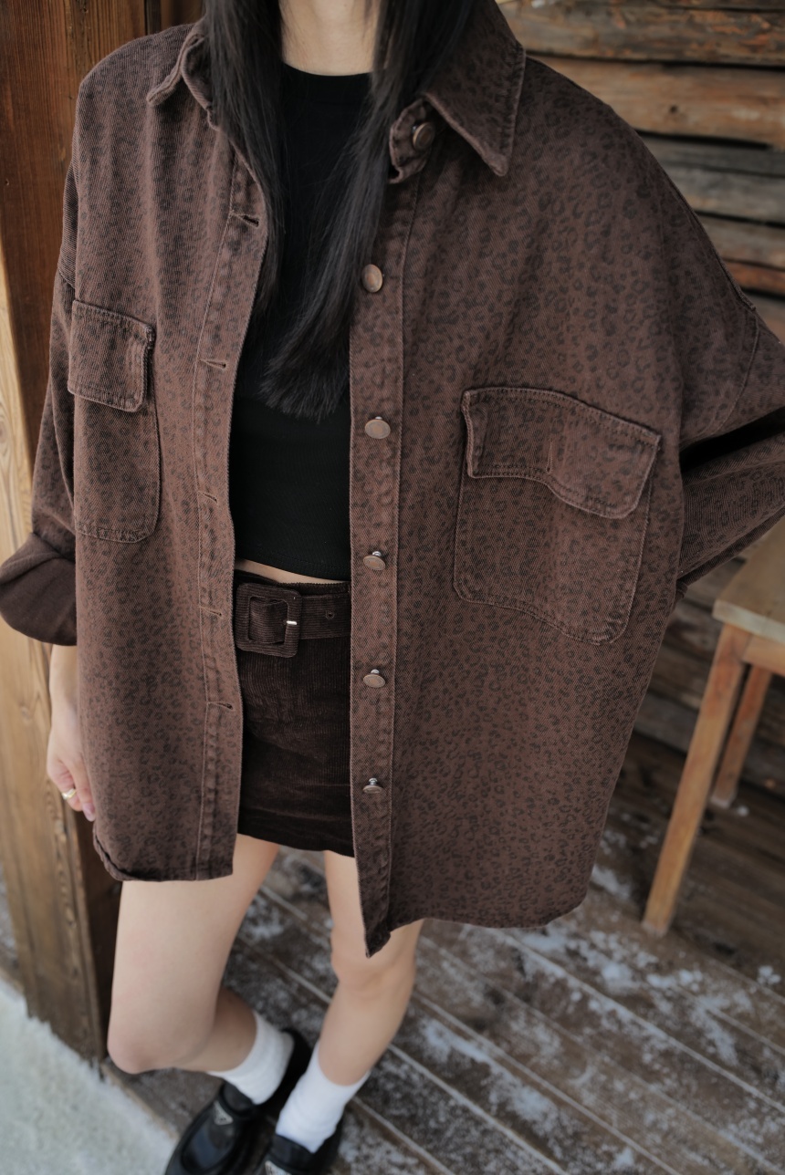 高磅豹紋襯衫*2色