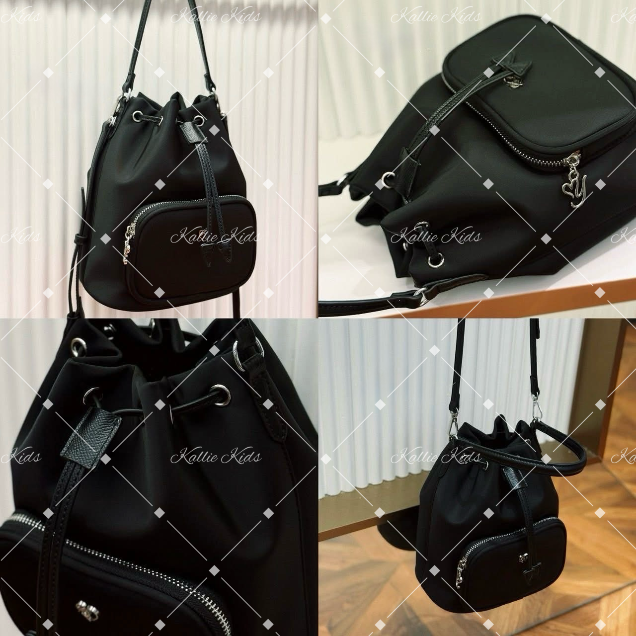 泰國小眾品牌 - GO - YA ( 尼龍 ）索繩束口包*不連掛飾