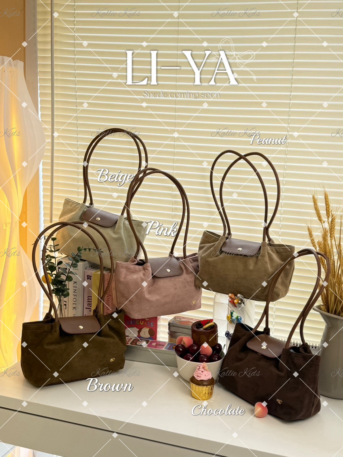 泰國小眾品牌 - LI-YA ( 絨面 )長柄保齡球包*不連掛飾