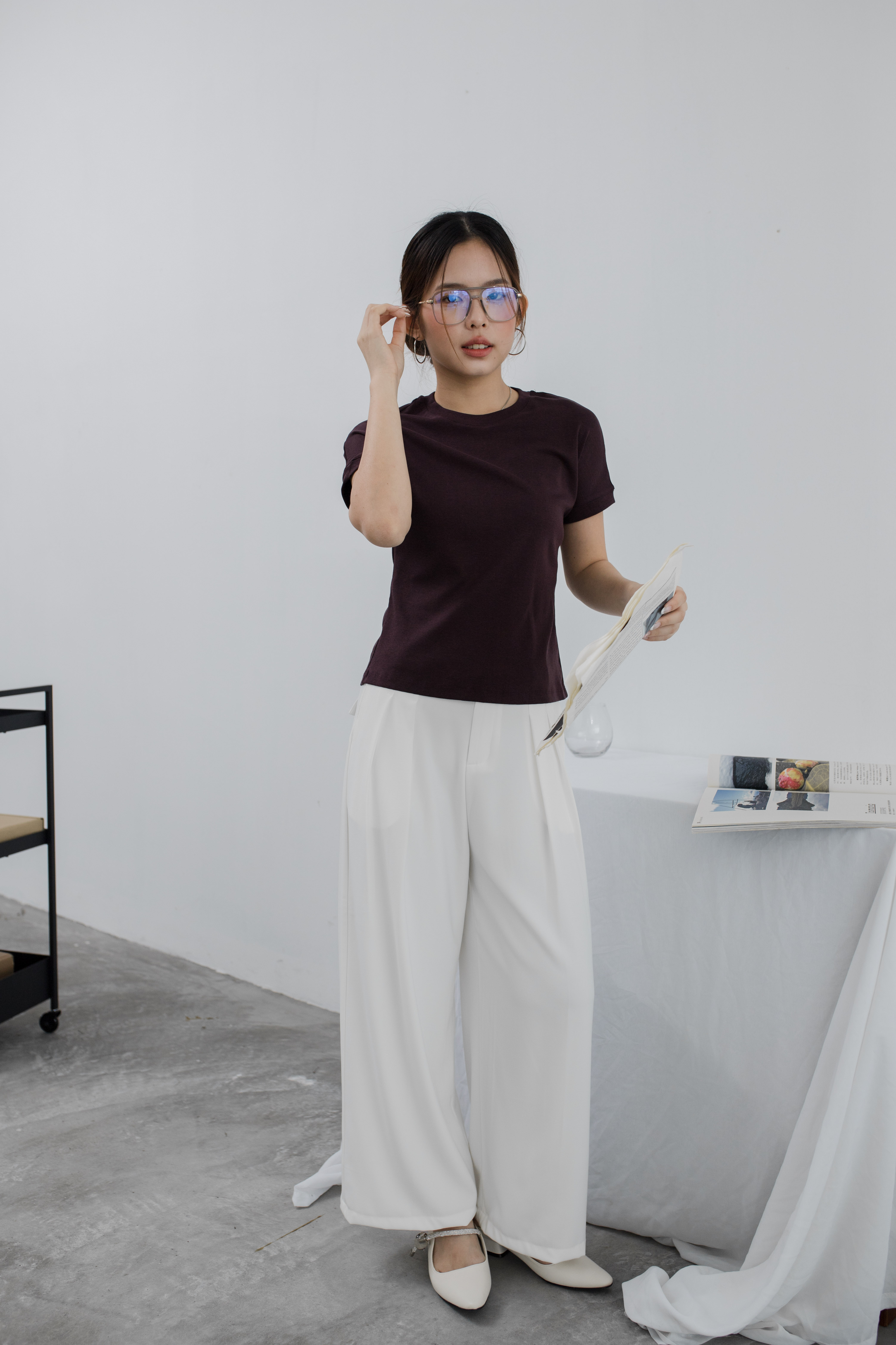 Thire Dropshoulder Tee in Purple -2515TSPUR