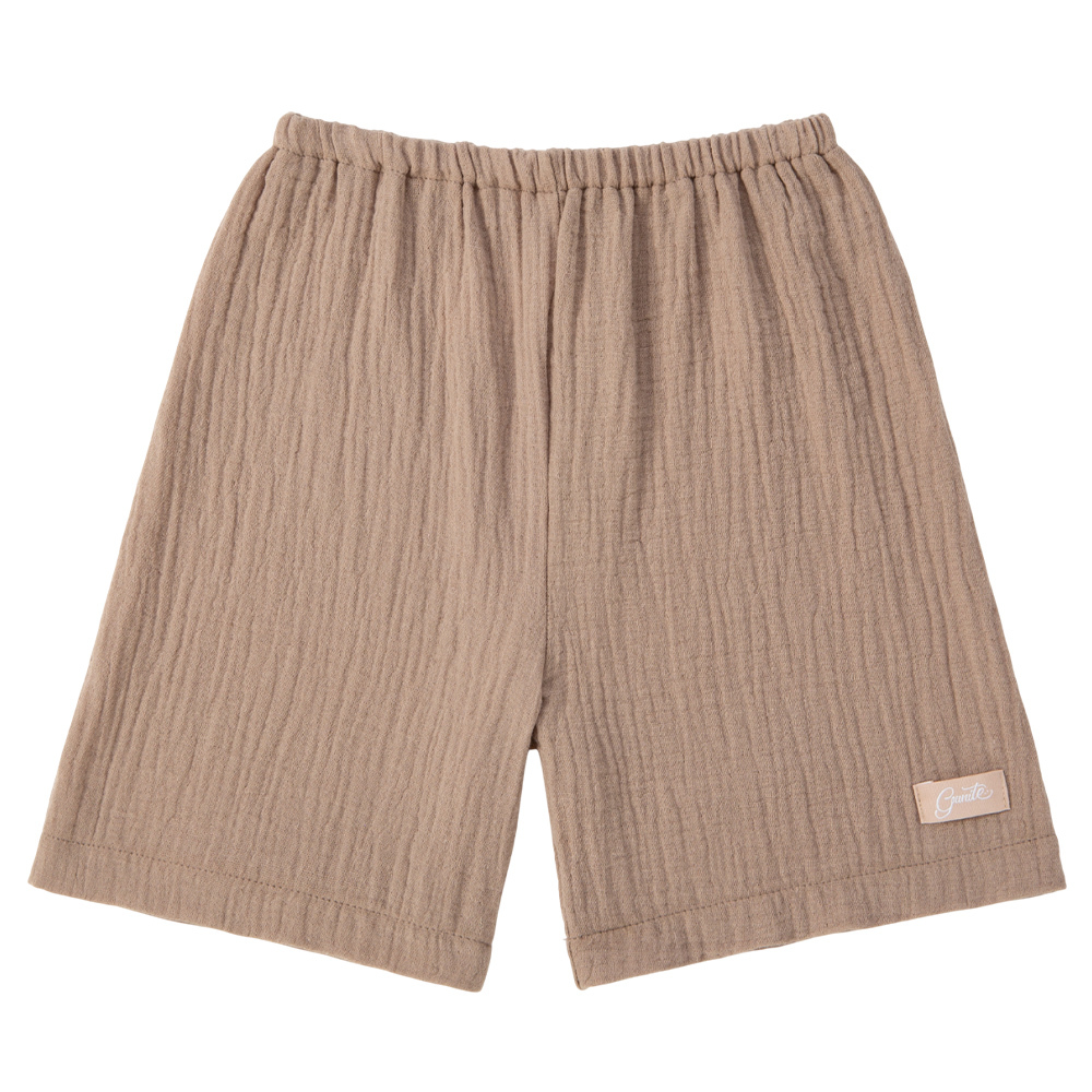 gunite極致棉柔美系列-成長型紗布褲｜透氣快乾｜S-M號(3M~5Y ) ｜品味咖