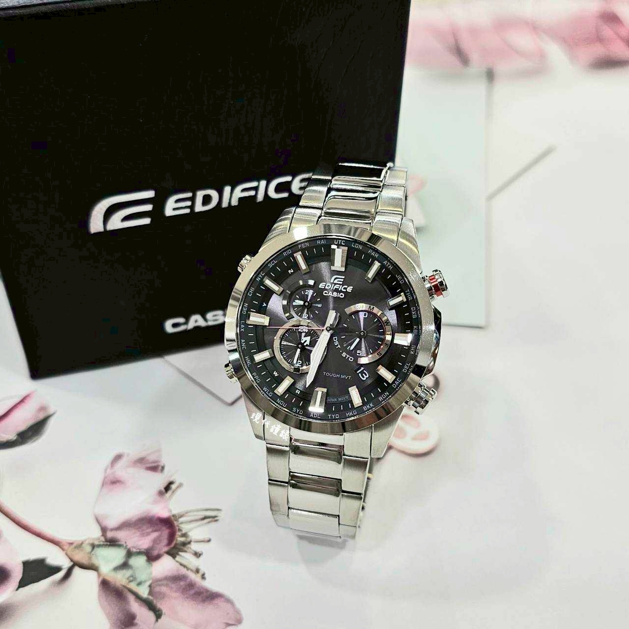 【 EDIFICE】光域脈動•火焰極光EQW-T640YD-1A 44mm 現代鐘錶