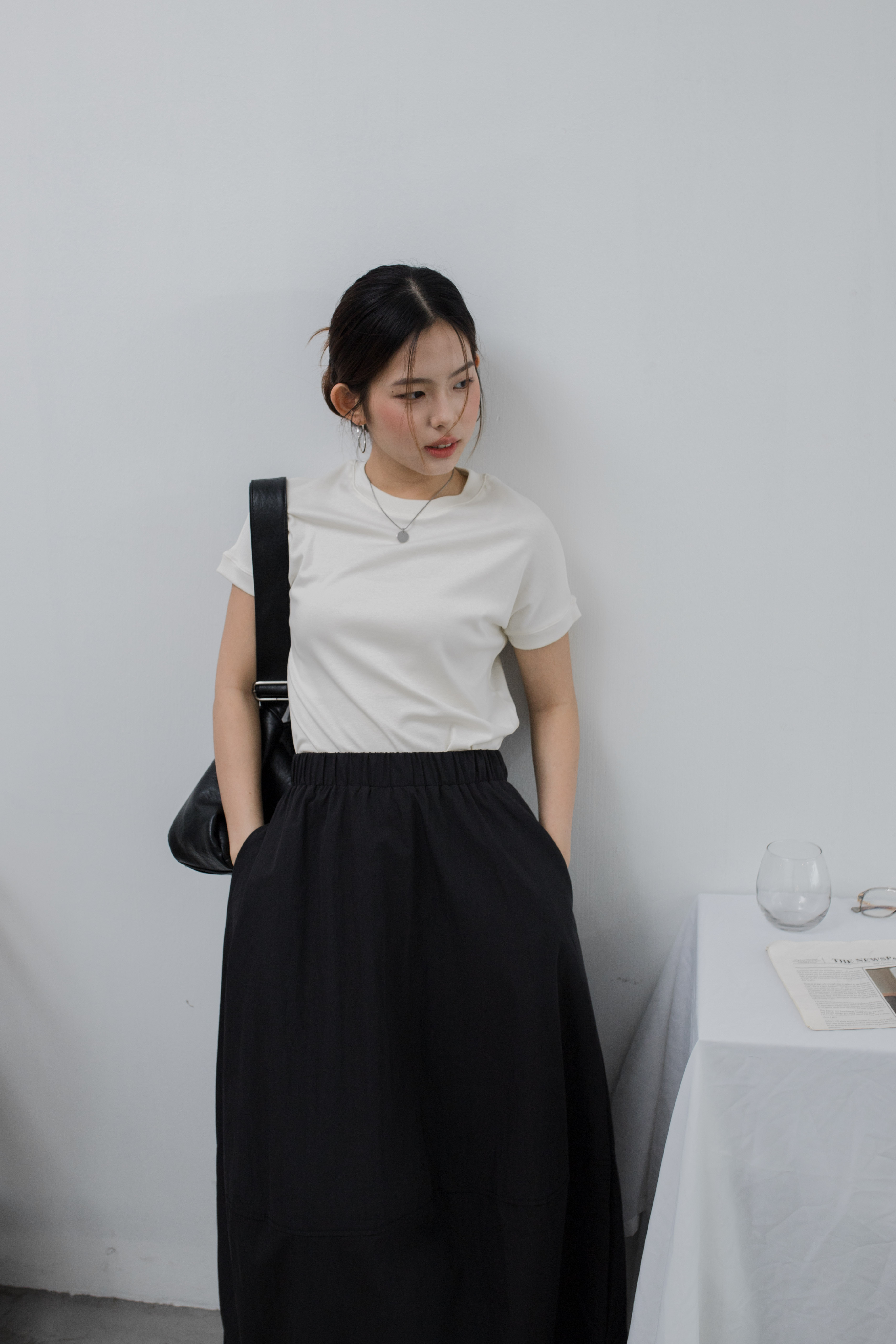 Thire Dropshoulder Tee in Beige -2515TSBEI