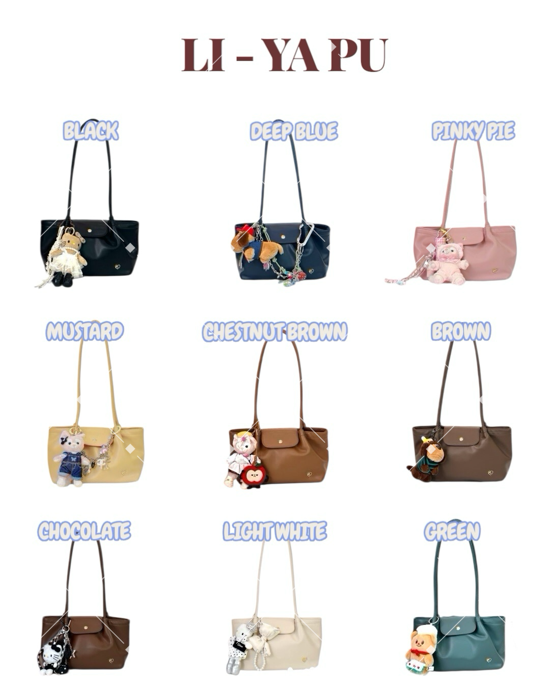 泰國小眾品牌 - LI-YA ( PU皮 )長柄保齡球包*不連掛飾