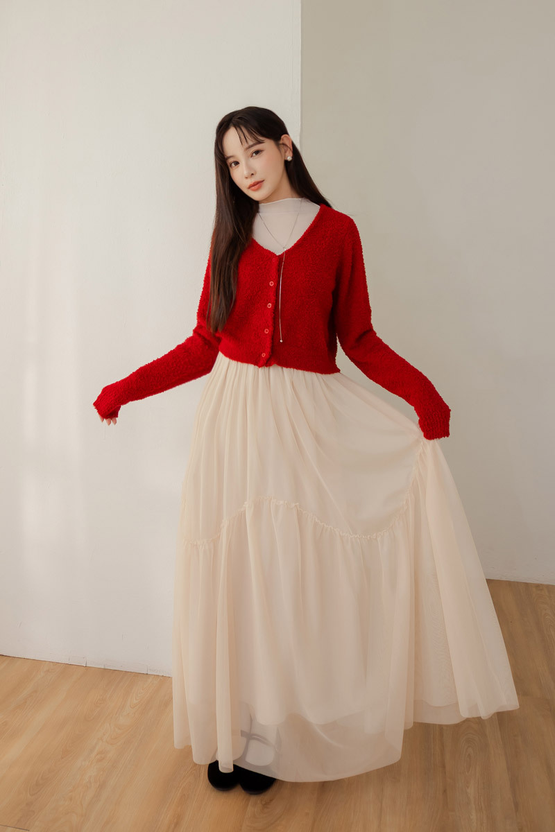 細緻網紗雙層裙