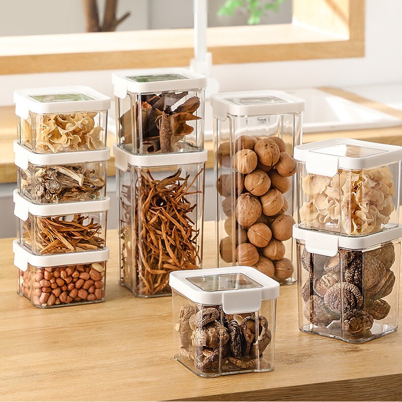 《6287》廚房透明塑膠密封收納罐