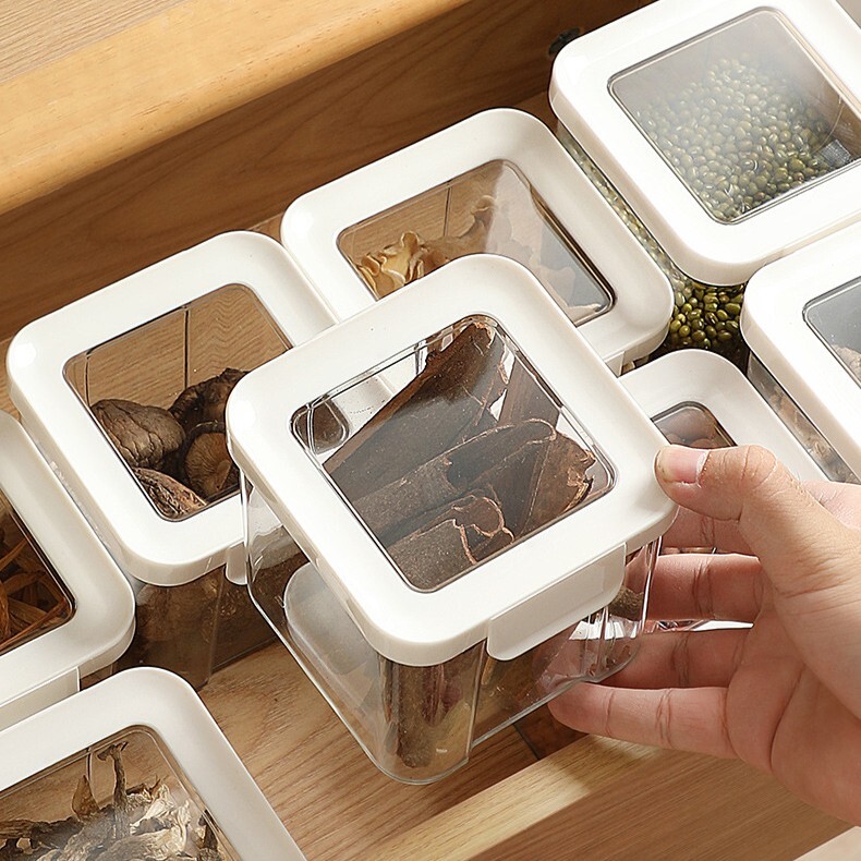 《6287》廚房透明塑膠密封收納罐