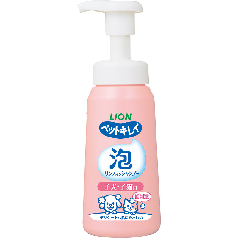 (日本製造) 獅王 Pet Kirei 泡棉沖洗式洗髮精（幼犬和幼貓）230ml