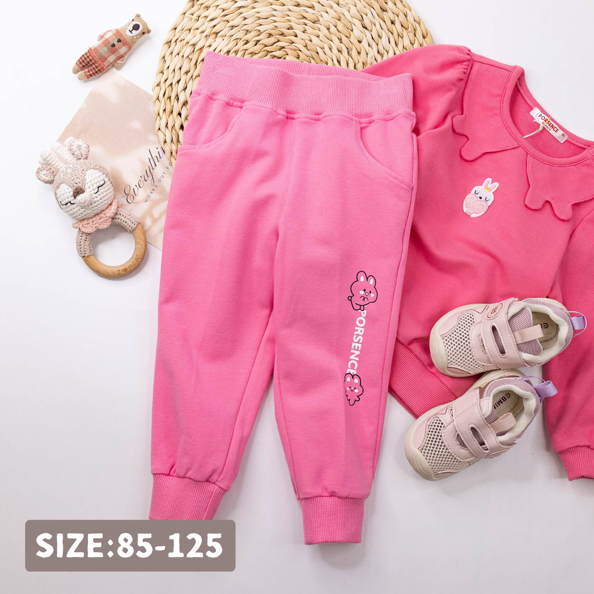 波紳士【22541】快樂小兔兔字母印花縮口褲