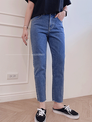 秋季新款/雙釦後鬆緊男友褲 MANIFEST正韓🇰🇷