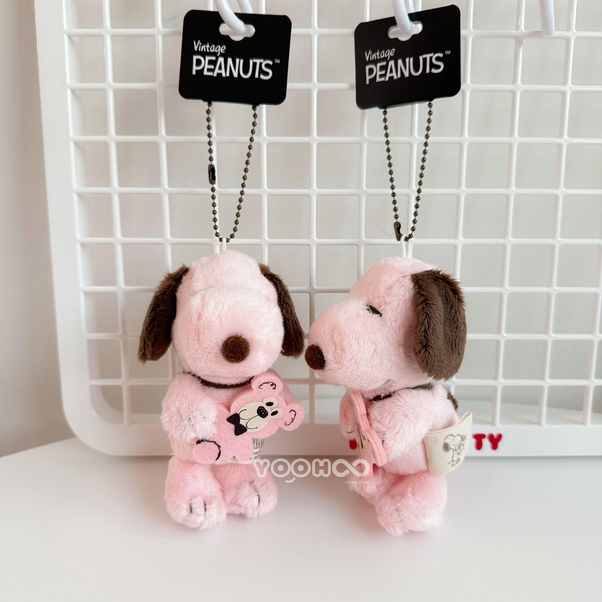 現貨┃SNOOPY 史努比 粉紅色 糊塗塔克 抱熊熊 吊飾