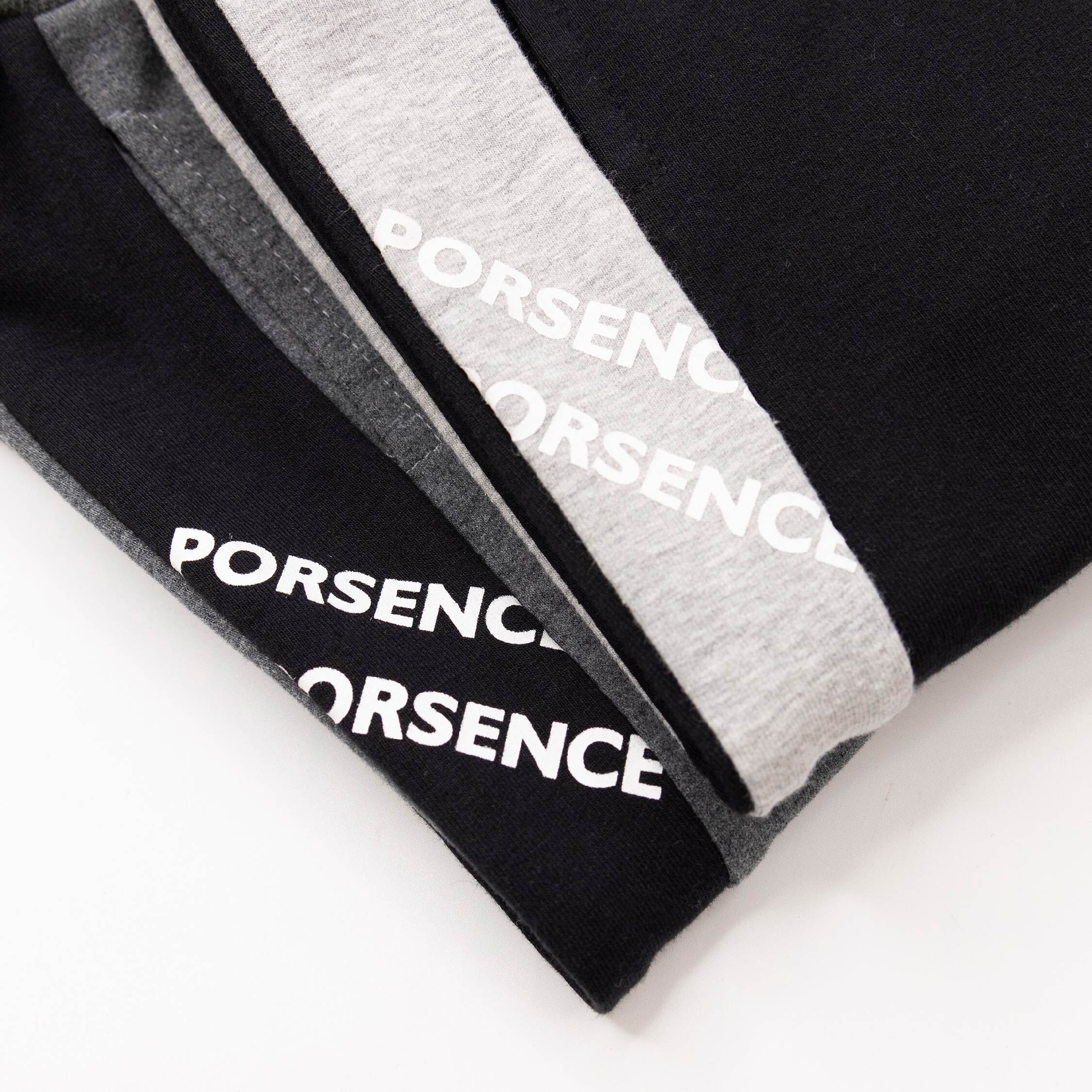 波紳士【22540】帥氣字母拼接設計縮口褲＊二色