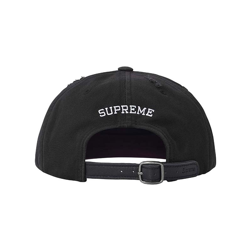 Supreme Heavy Chino 6-Panel 做舊 六片帽 黑色 FW25H9-BK [台灣現貨]