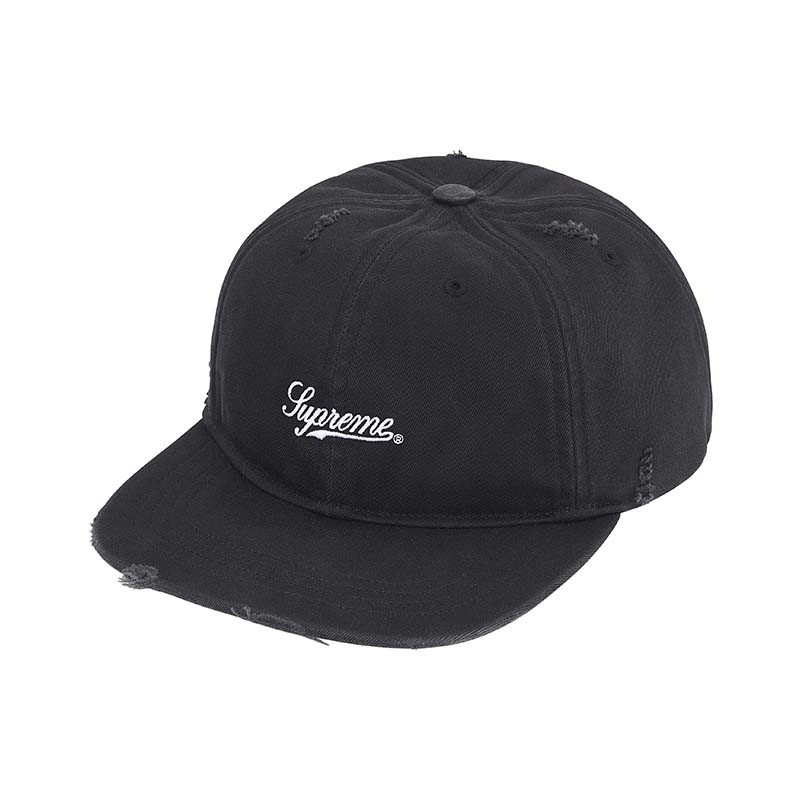 Supreme Heavy Chino 6-Panel 做舊 六片帽 黑色 FW25H9-BK [台灣現貨]