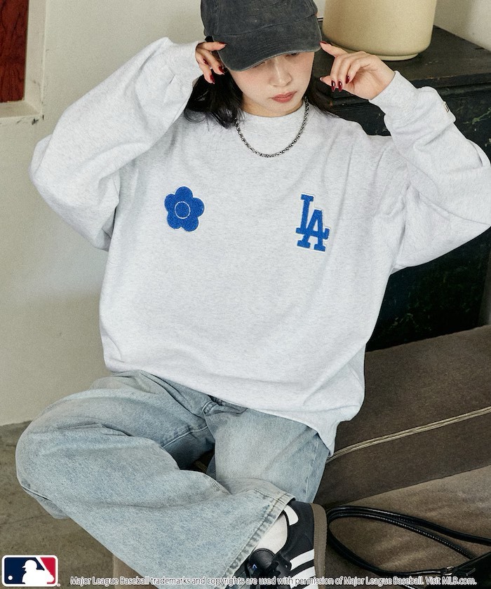 #日本代購 MARY QUANT X MLB 內刷毛 圓領大學踢 三色