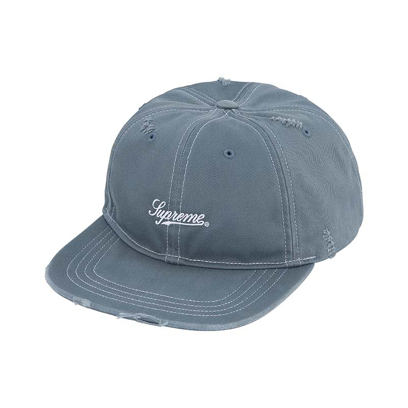 Supreme Heavy Chino 6-Panel 做舊 六片帽 藍色 FW25H9-SE [台灣現貨]