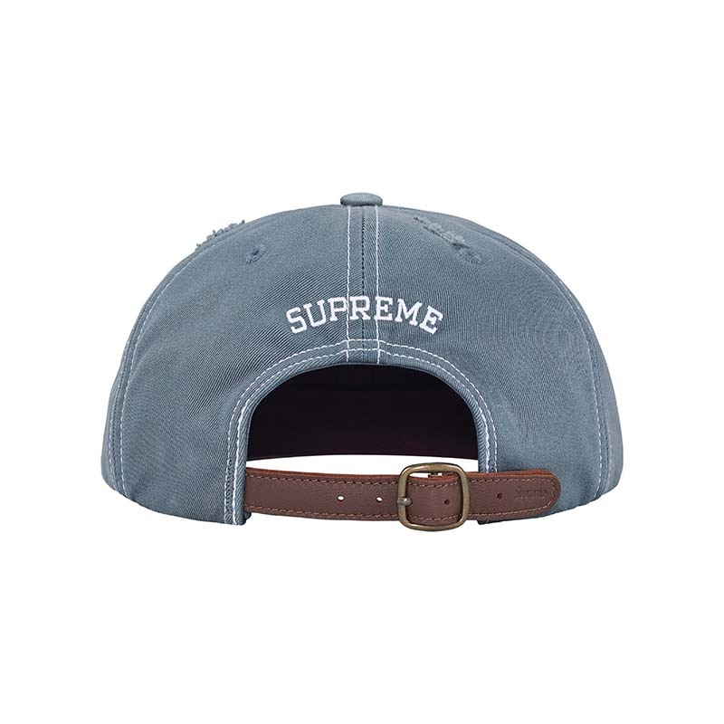 Supreme Heavy Chino 6-Panel 做舊 六片帽 藍色 FW25H9-SE [台灣現貨]