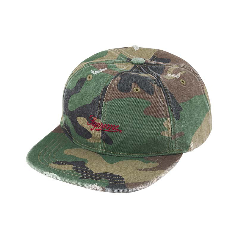 Supreme Heavy Chino 6-Panel 做舊 六片帽 迷彩 FW25H9-WO [台灣現貨]