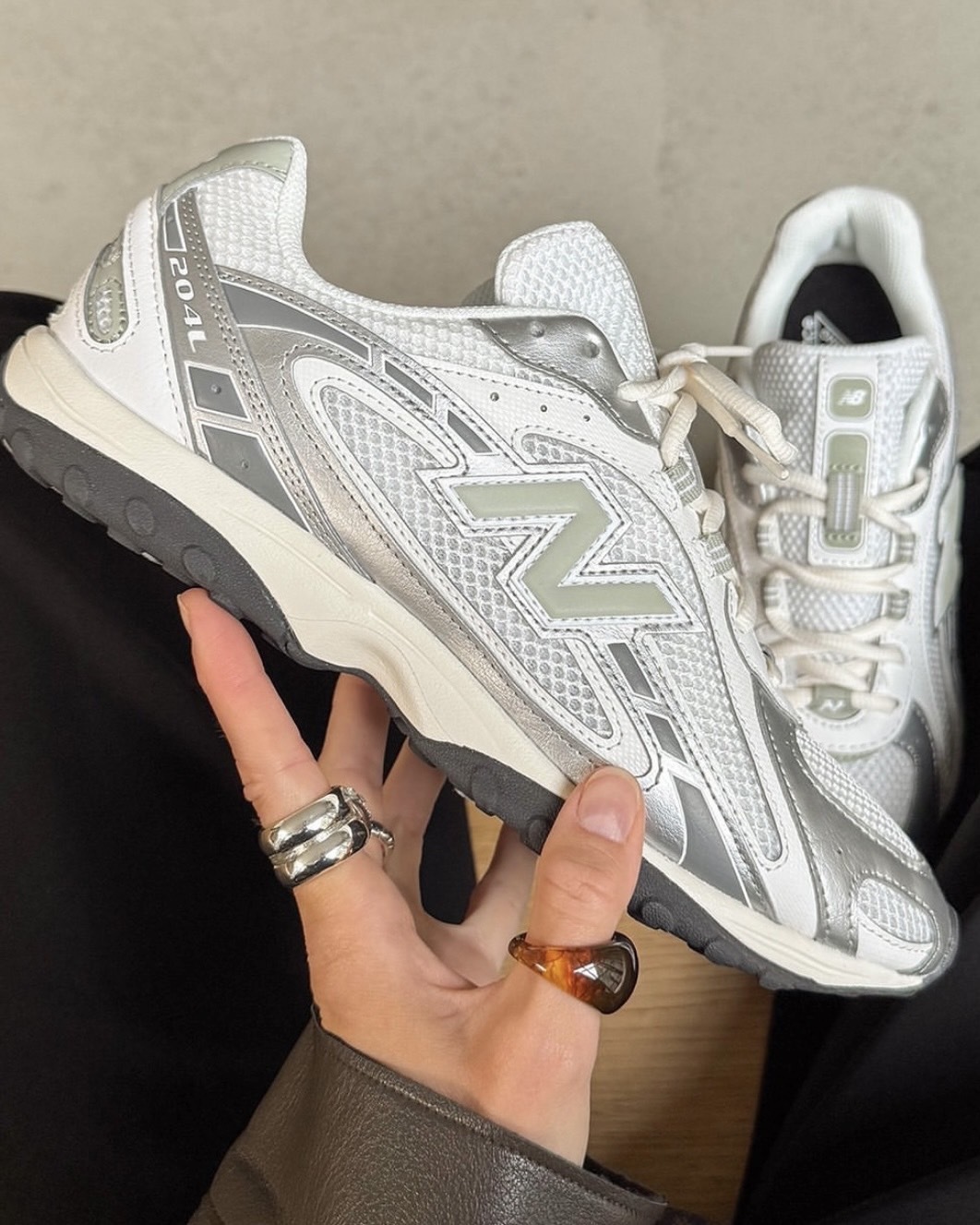 New Balance NB 204L 網眼 透氣 復古 麂皮 薄底 銀綠