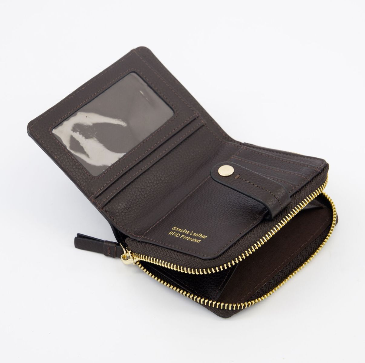 英國代購 (獨立訂單)-BRAMPTON Black Hide Purse