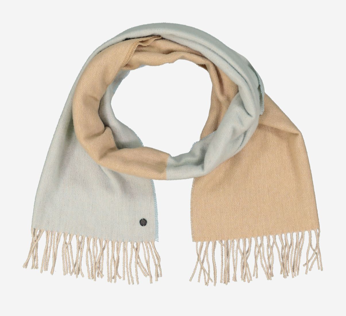 英國代購 (獨立訂單)-FRAAS Misty Blue & Beige Virgin Wool Blend Scarf  Made in Germany 🎄香港現貨🎄