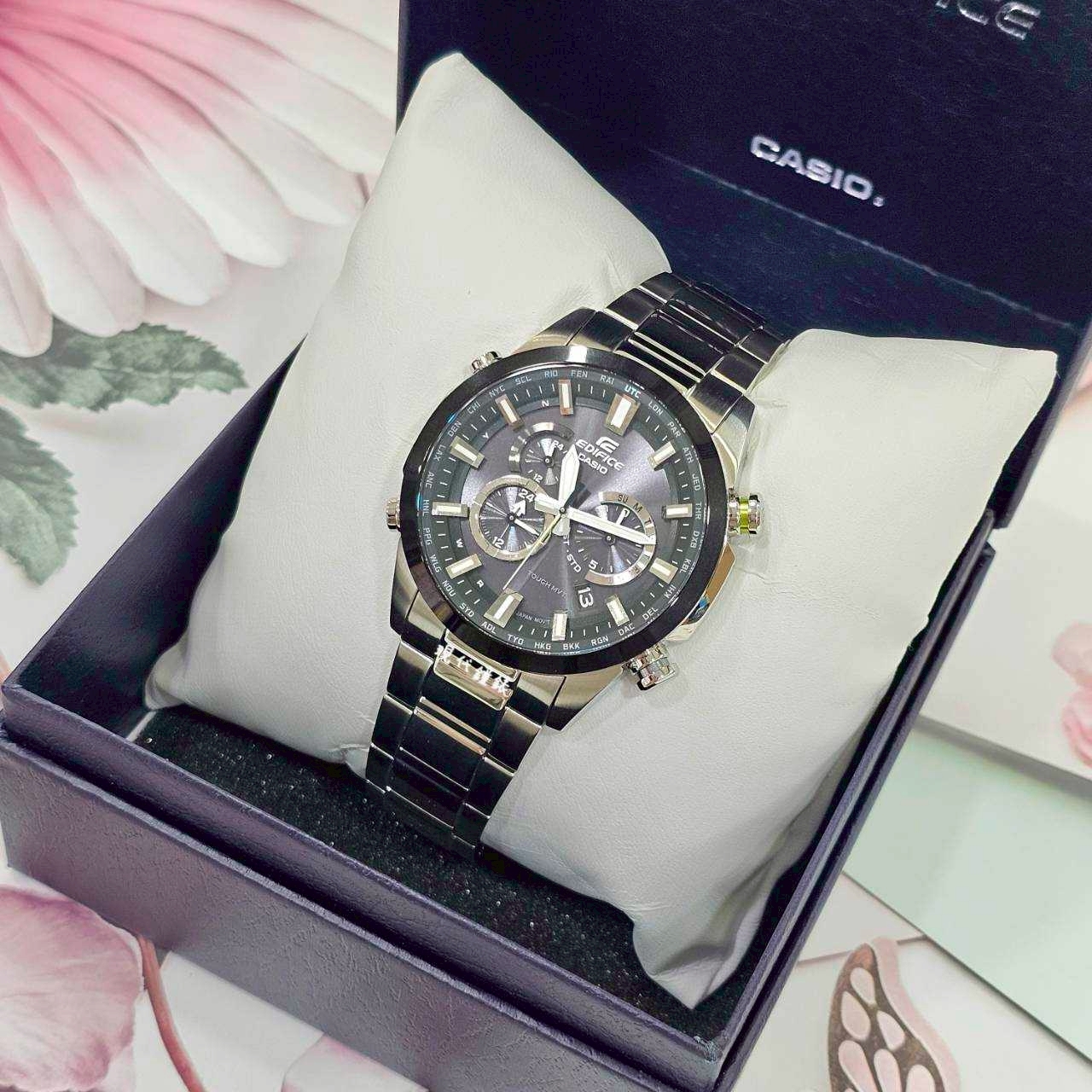 【 EDIFICE】光域脈動•綠光極彩EQW-T640YDB-1A 44mm 現代鐘錶