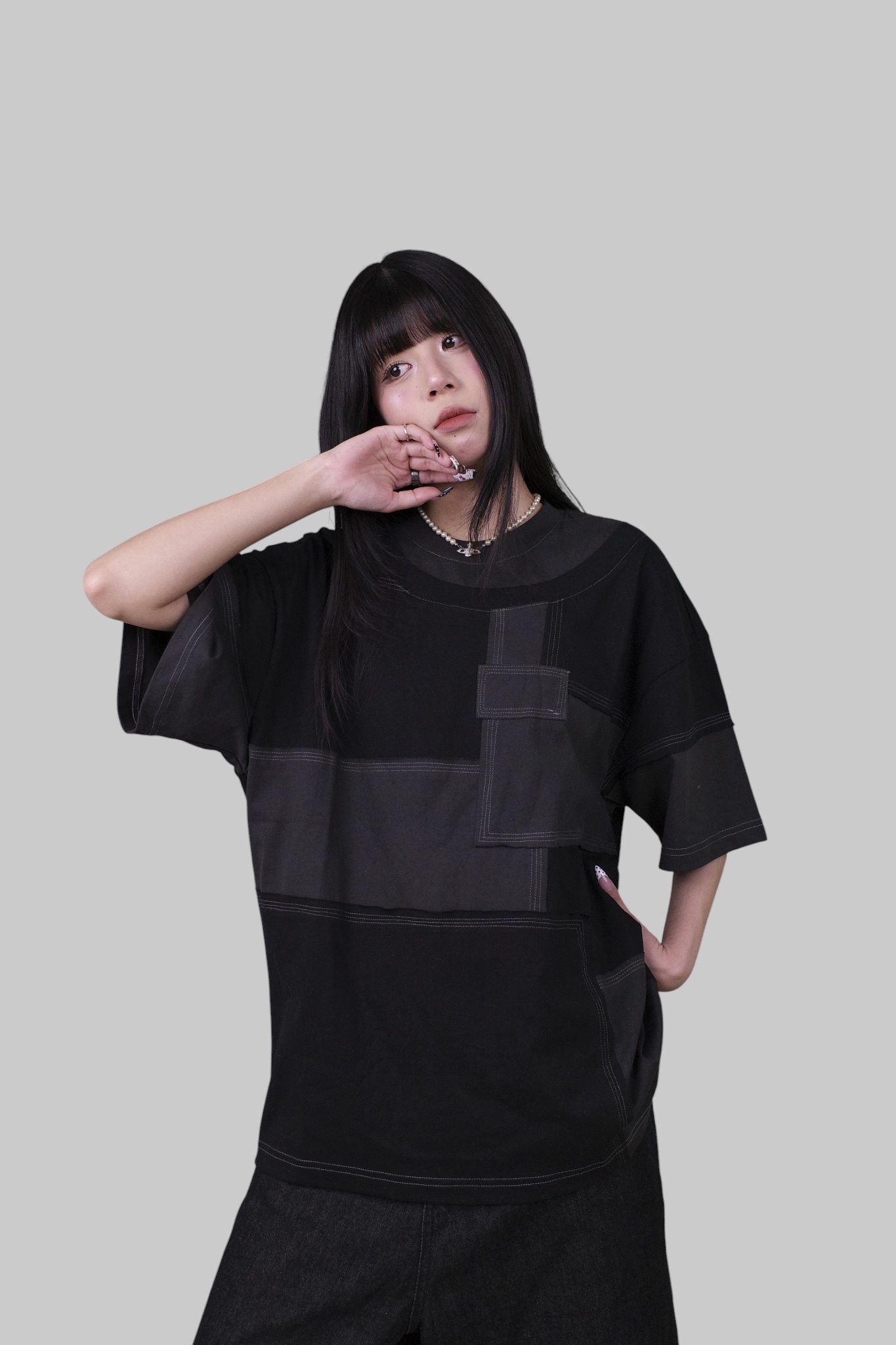 『Always_Good』做舊 毛邊 解構 拼接 短TEE