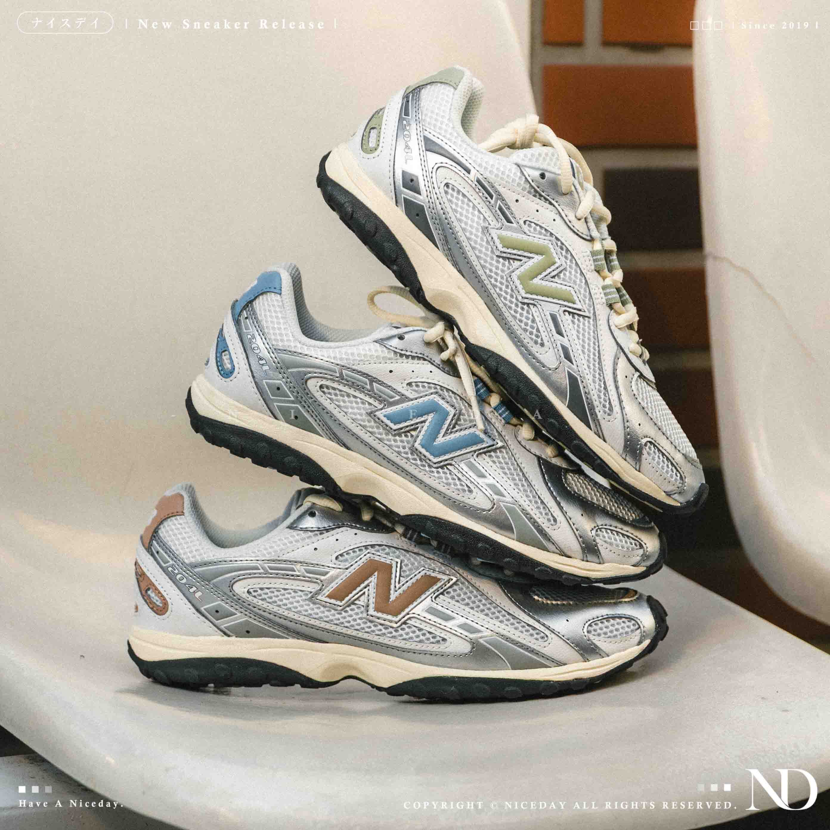 NICEDAY 現貨 New Balance 204 海鹽 奶茶 抹茶 水藍 寶寶藍 奶油底 復古 女鞋