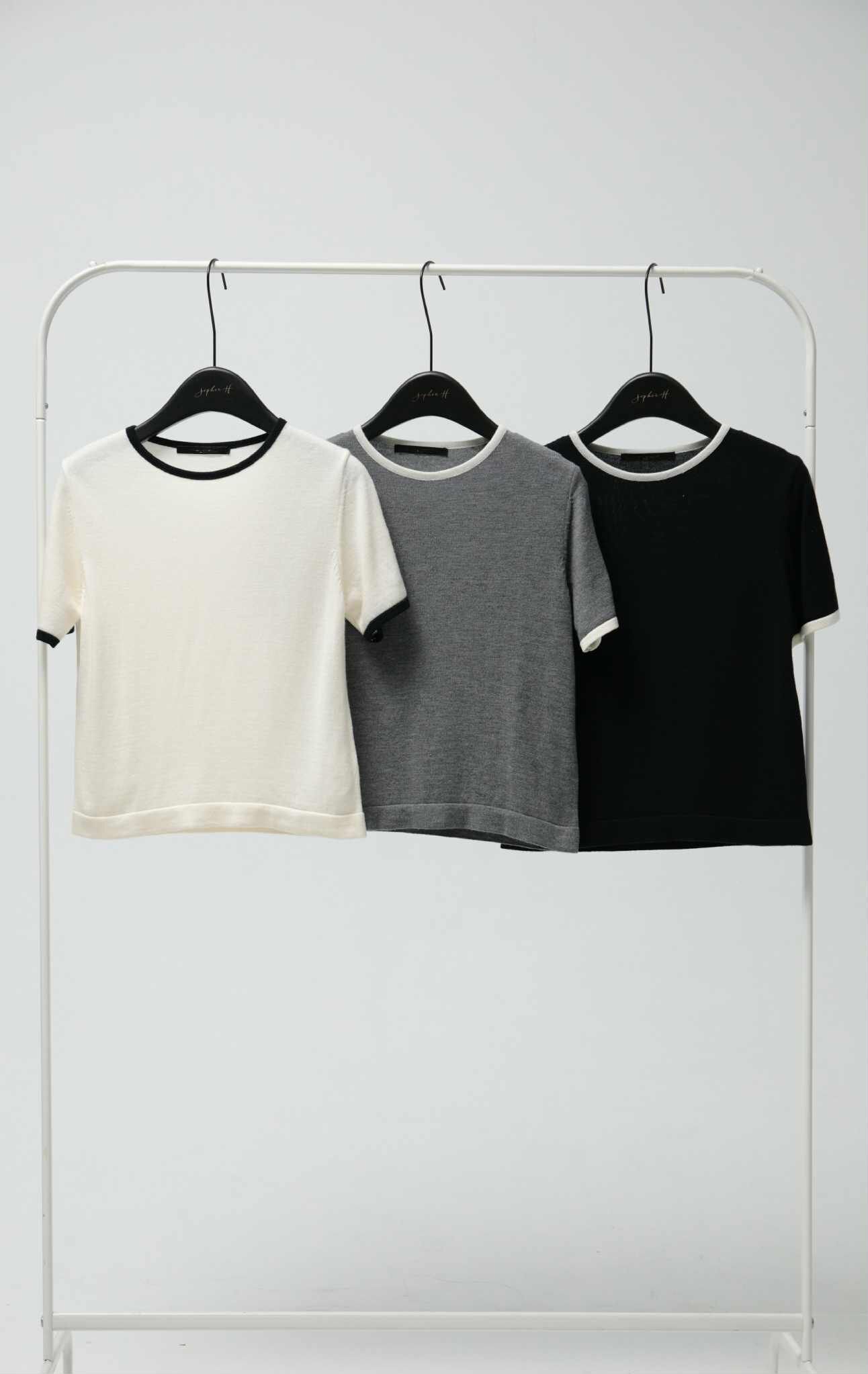 NY25 小香風100% 超細美麗諾羊毛拼色針織上衣