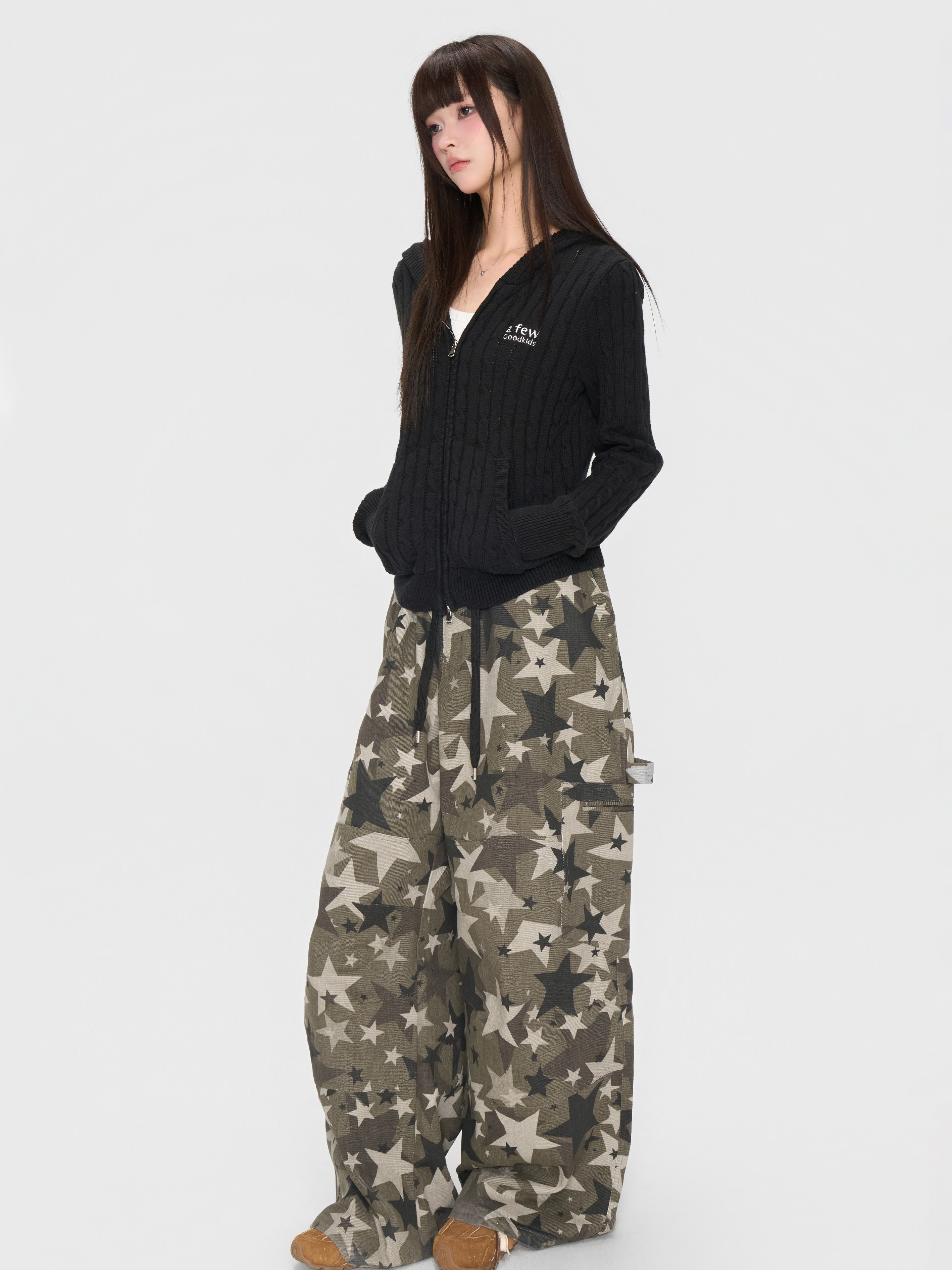 AFGK 星星迷彩 美式直筒 抽繩長褲 A FEW GOOD KIDS