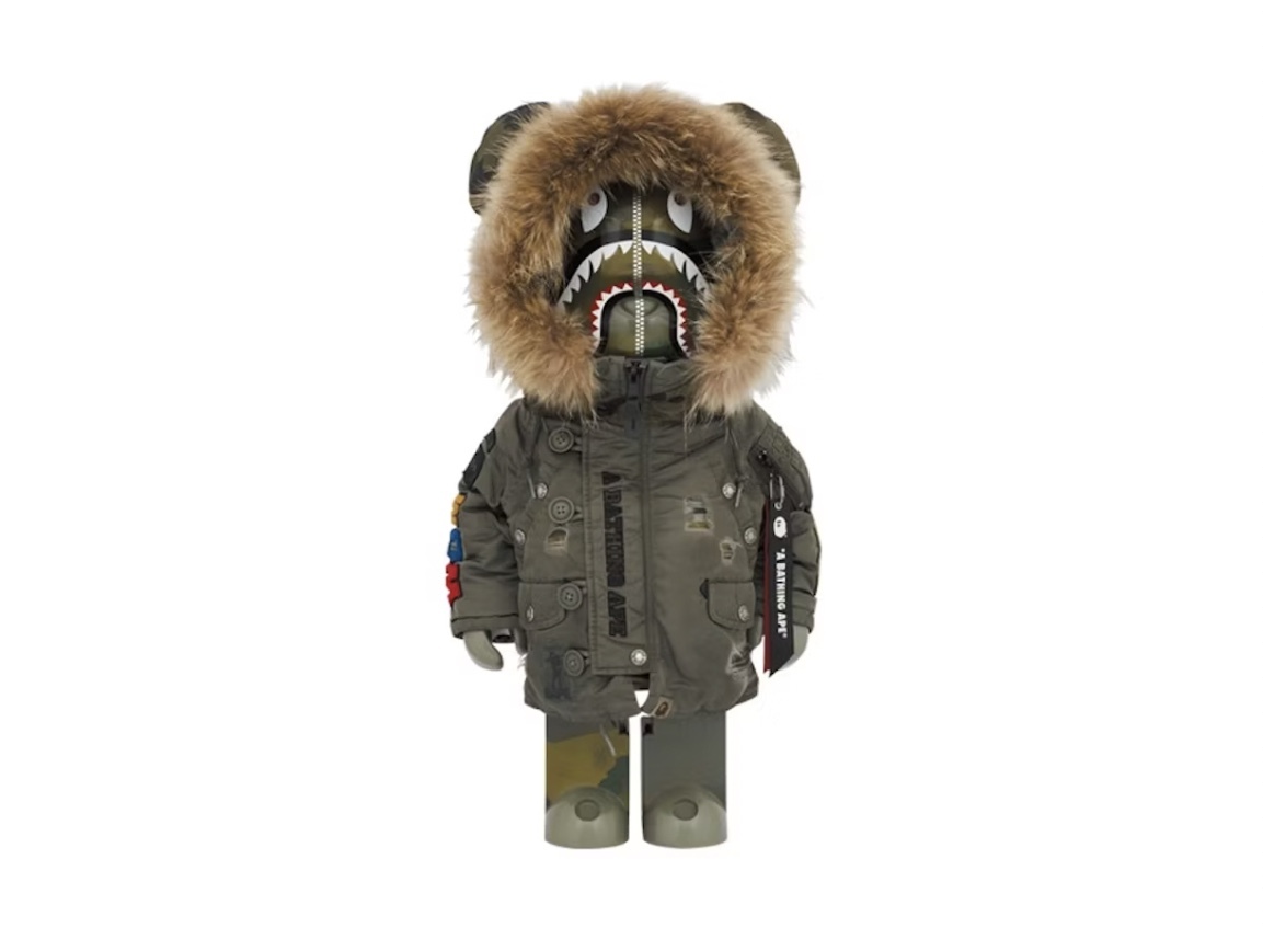 Bearbrick Bape (R) x Alpha Camo Shark 2023 1000%