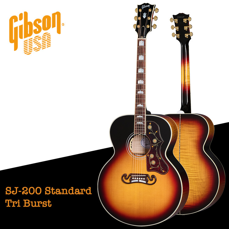 Gibson SJ-200 Standard Tri Burst 木吉他