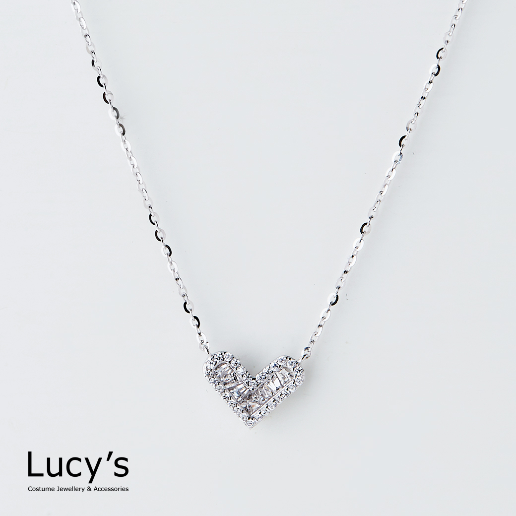 925純銀 耀眼真心 項鍊 (124381)