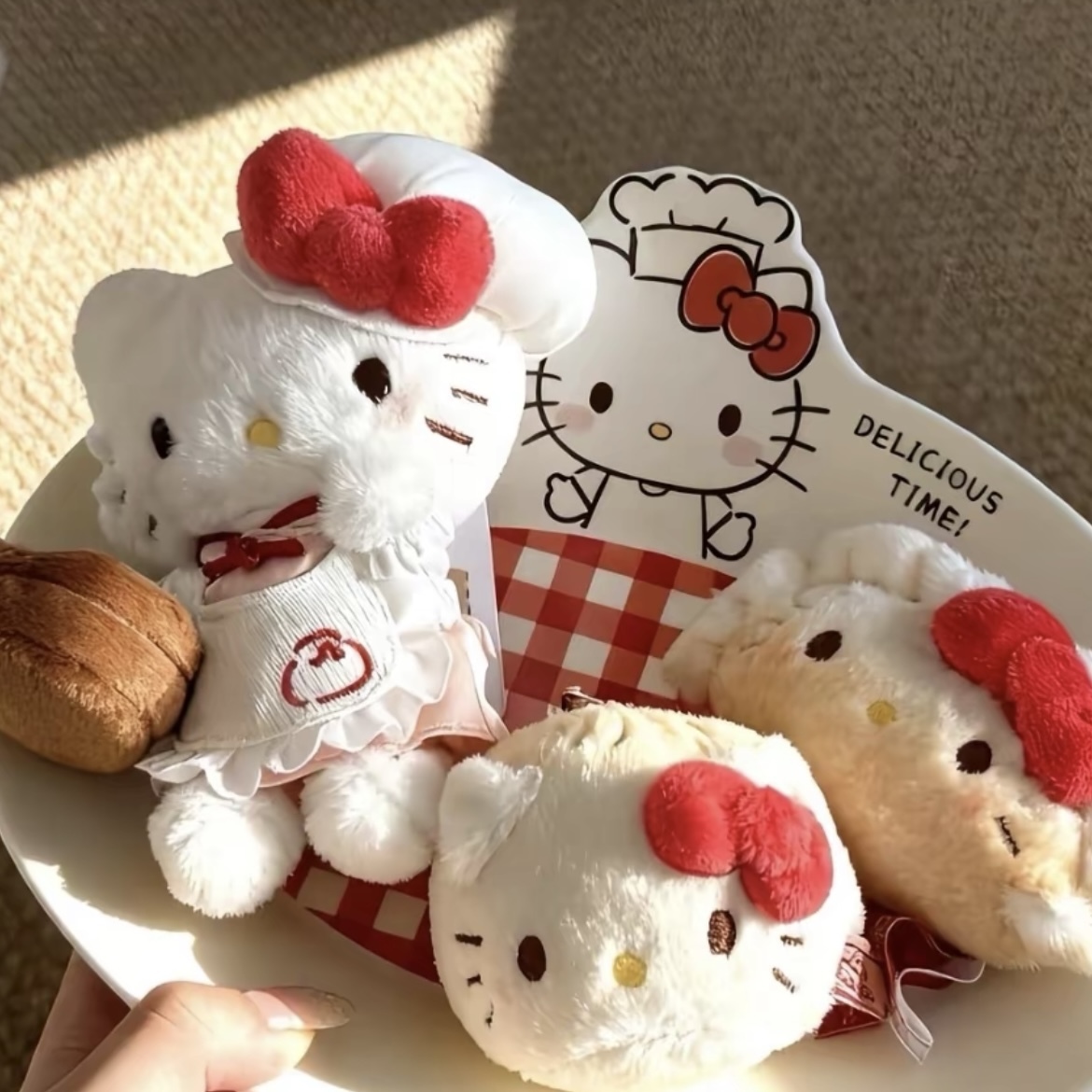 三麗鷗 SANRIO KITTY 凱蒂貓 早餐系列 可愛造型 上海限定 絨毛吊飾