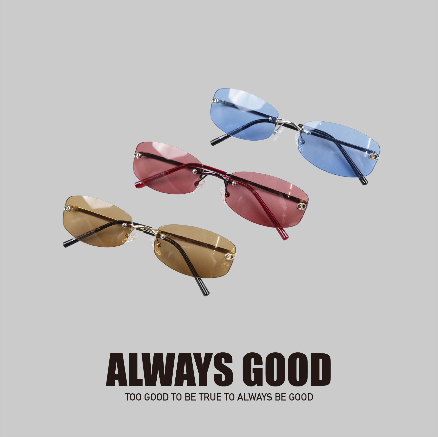『Always_Good』Y2K 無邊框 造型 墨鏡
