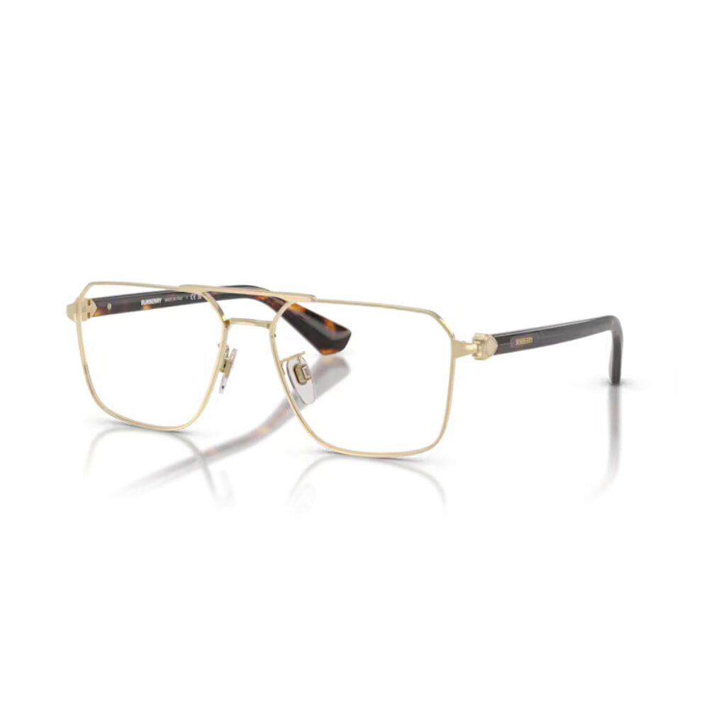 【BURBERRY】B1395D 1109-56mm 飛行員光學眼鏡♣(淺金)