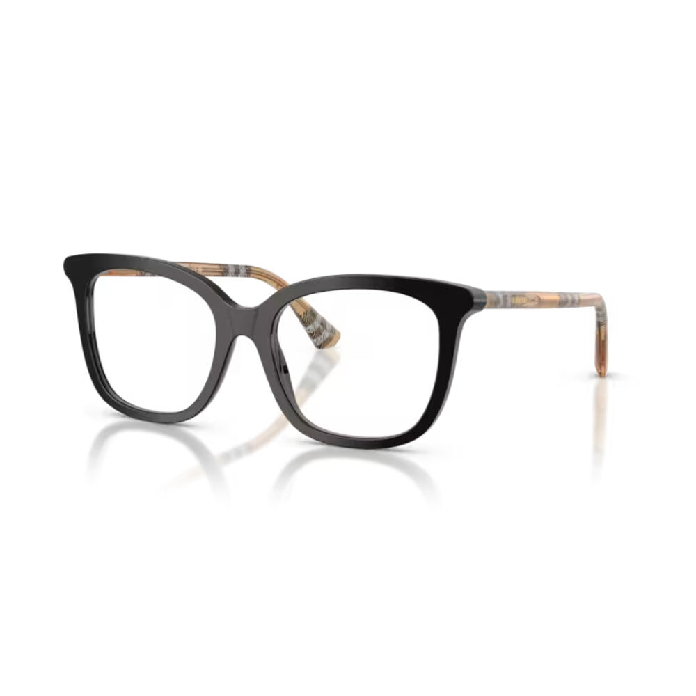【BURBERRY】B2430F 4161-53mm 貓眼框光學眼鏡♣(黑)