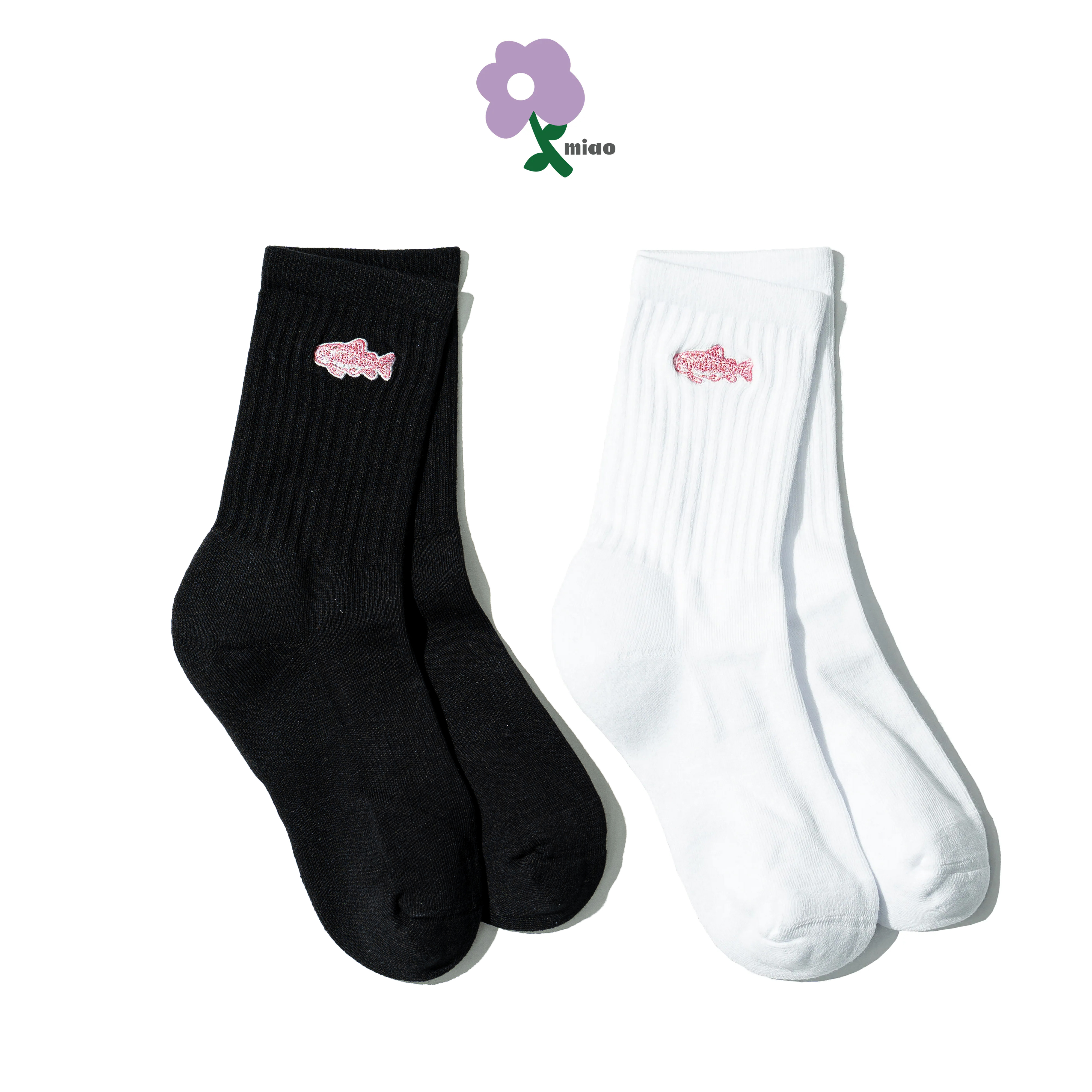 AGILITY MIAO Salmon Ribbed Socks "Pink" 粉紅鮭魚 [MC45]