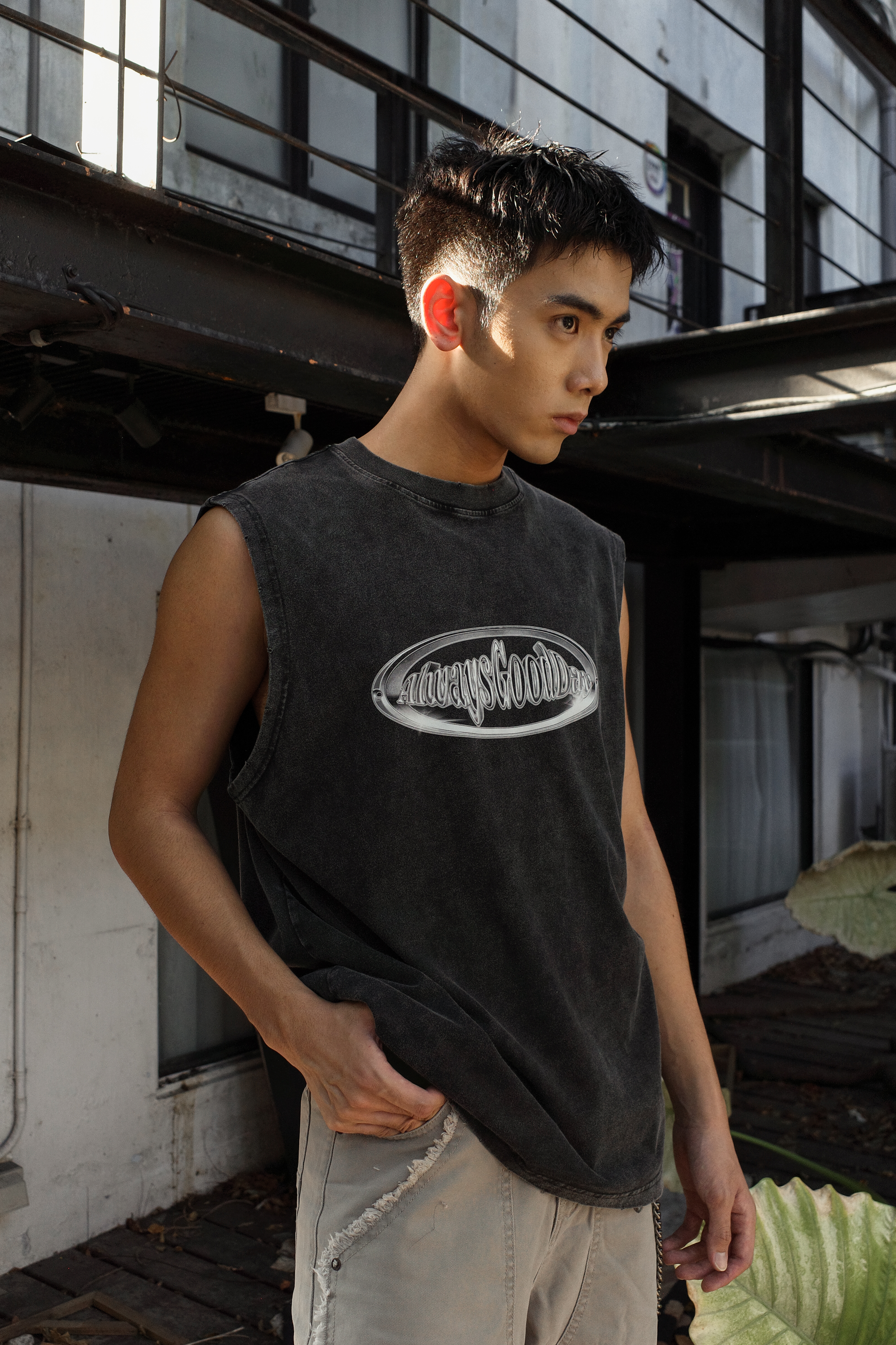 『AlwaysGoodDay』AGD 水洗 Logo 背心