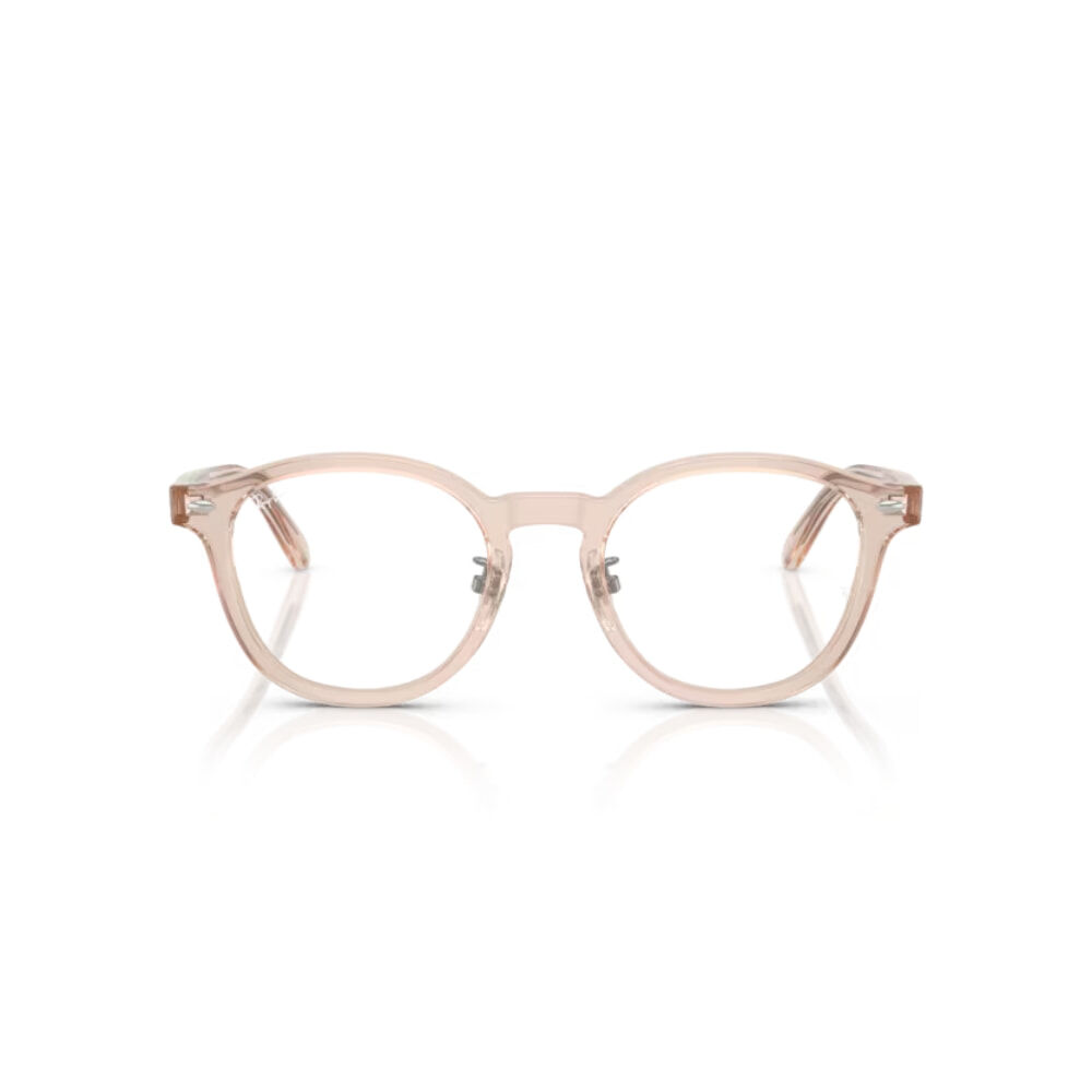 【RayBan】RB5443D 8267-49mm 圓框光學眼鏡♣(透咖)