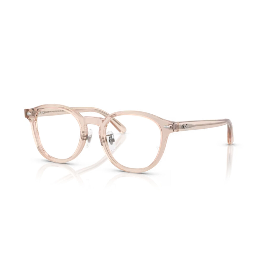 【RayBan】RB5443D 8267-49mm 圓框光學眼鏡♣(透咖)