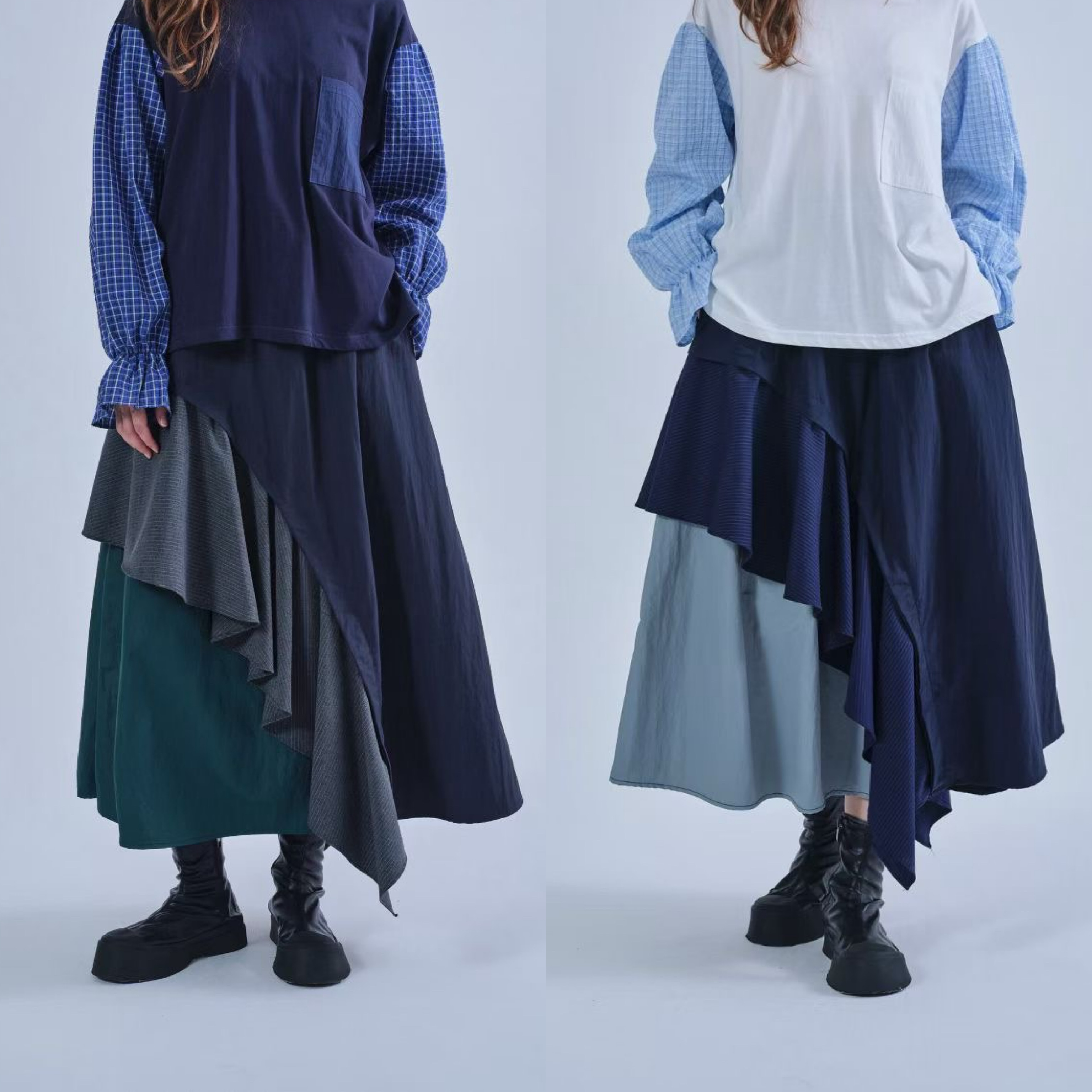 【韓國連線】斜RUFFLE半裙