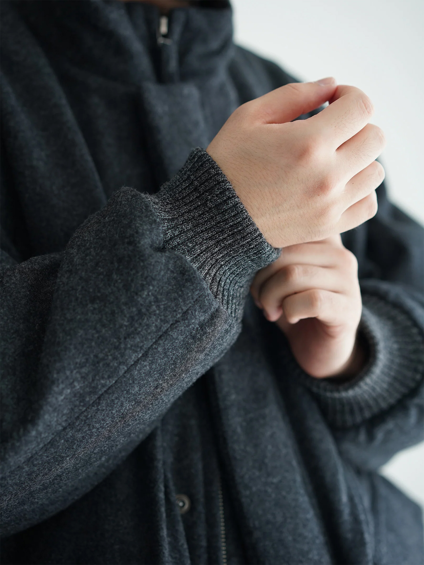 Still By Hand Padded Wool Blouson BL07253